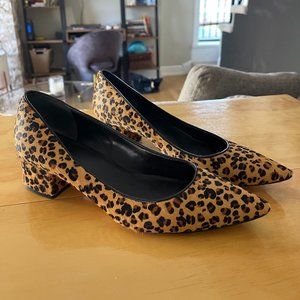 Via Spiga Women's Guervie Block Heel Animal Print Pump, Size 7.5